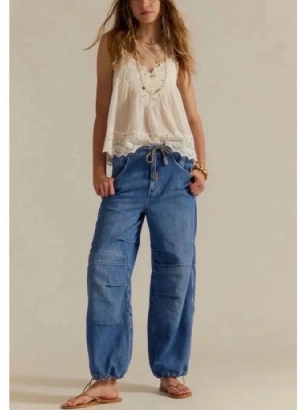 We The Free Logan Cinched Cargo Jean In Harper
